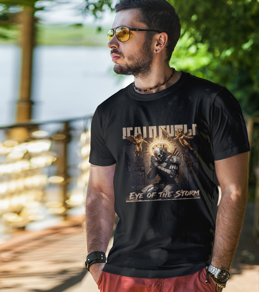 5 Finger Death Punch Eye Of The Storm 2026 Release May 15 Angel Robot Halo Motif T-Shirt