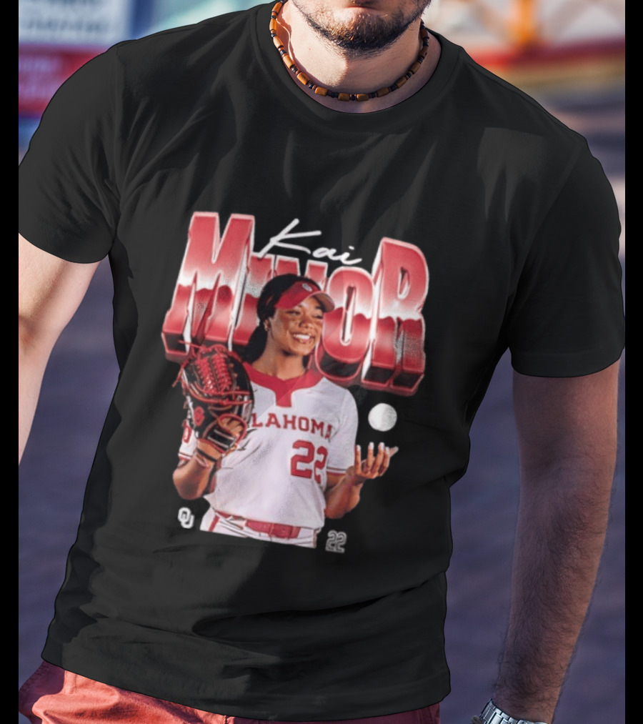 Kai Minor Oklahoma 22 Sooners Softball Player T-Shirt