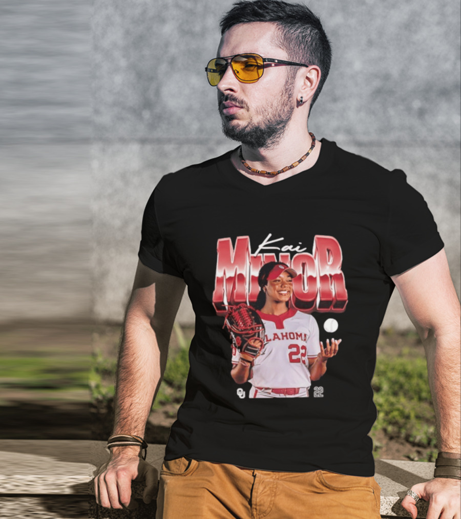 Kai Minor Oklahoma 22 Sooners Softball Player T-Shirt