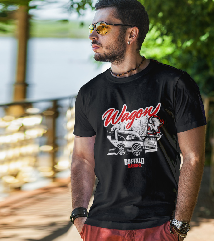 Buffalo Sabres Wagon Defender Retro Team Spirit T-Shirt