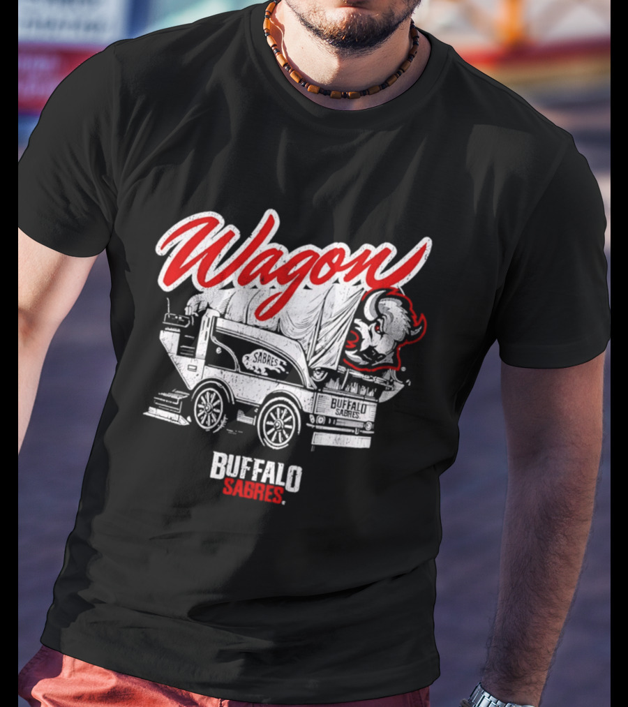 Buffalo Sabres Wagon Defender Retro Team Spirit T-Shirt