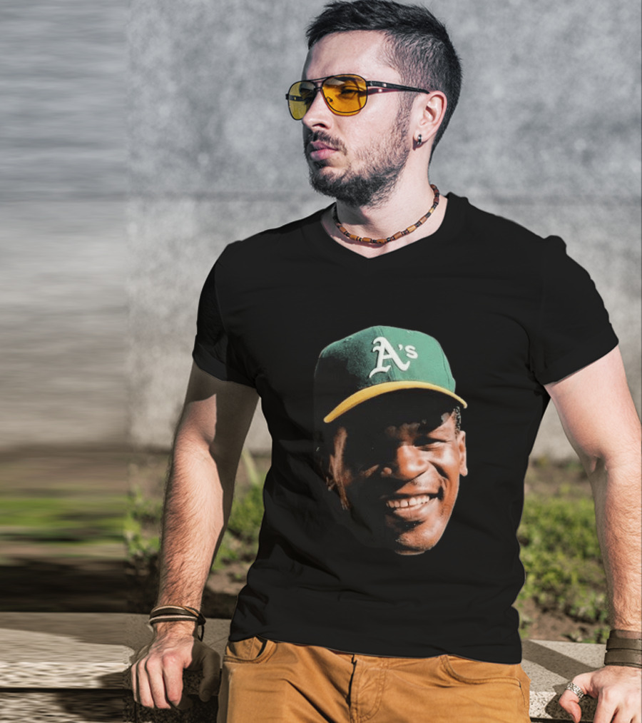 Dallas Braden Rickey Henderson A's Cap T-Shirt