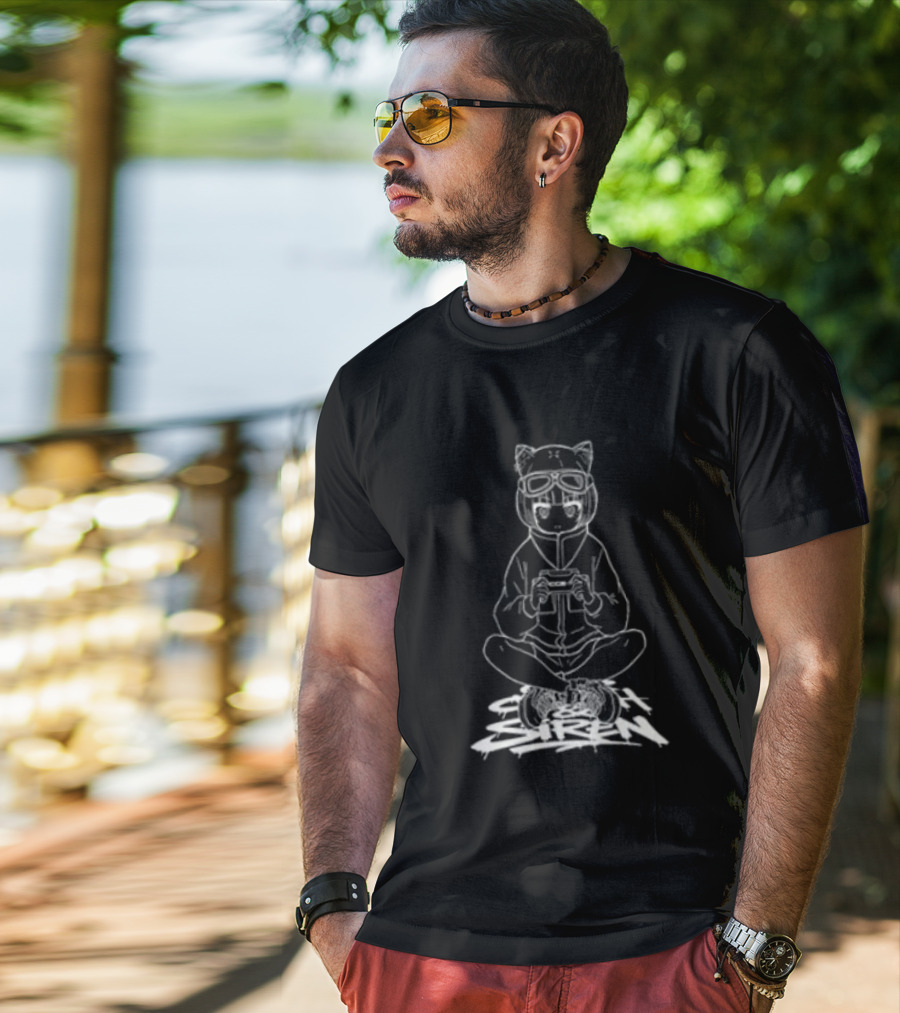 Lost Frog Ccs4 Cat Eared Gamer With Console T-Shirt