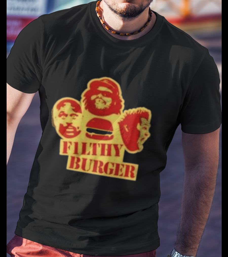 Filthy Burger Faces Iconic Humorous Expression Trio T-Shirt