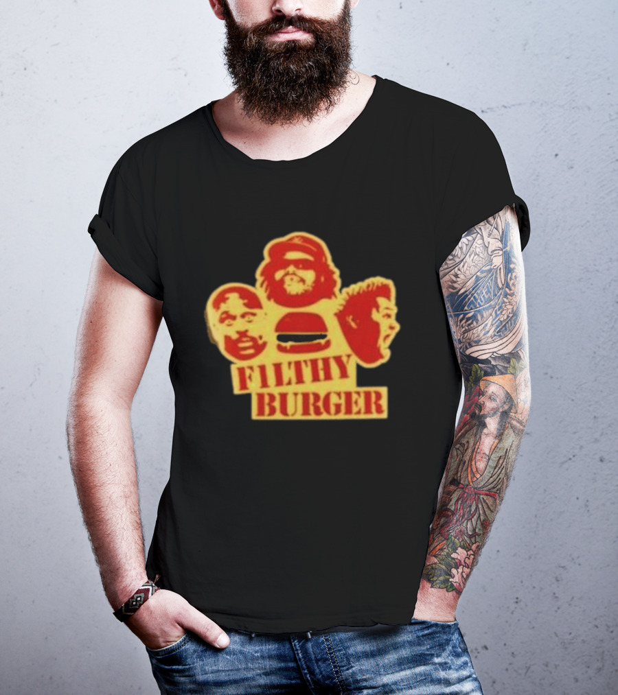 Filthy Burger Faces Iconic Humorous Expression Trio T-Shirt
