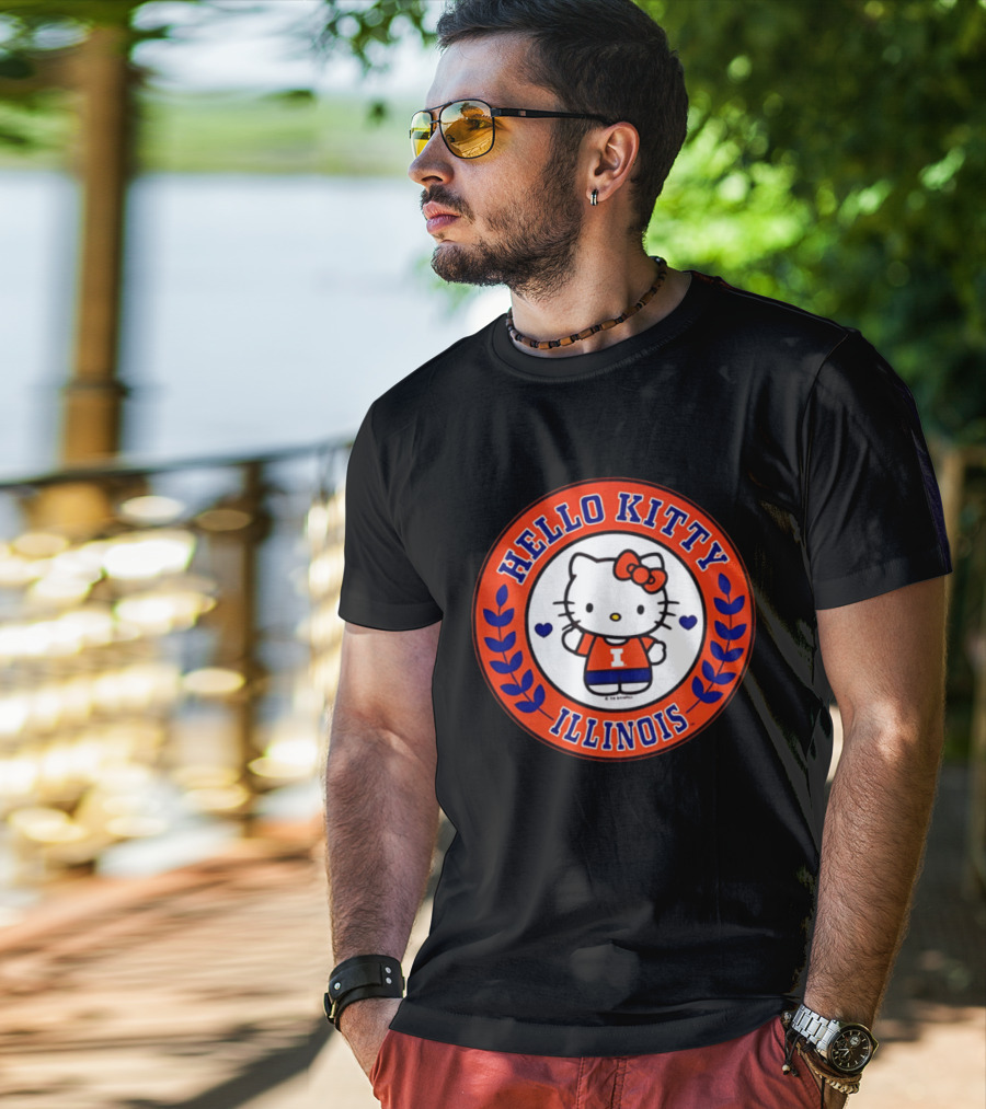 Hello Kitty Illinois I Fighting Illini T-Shirt