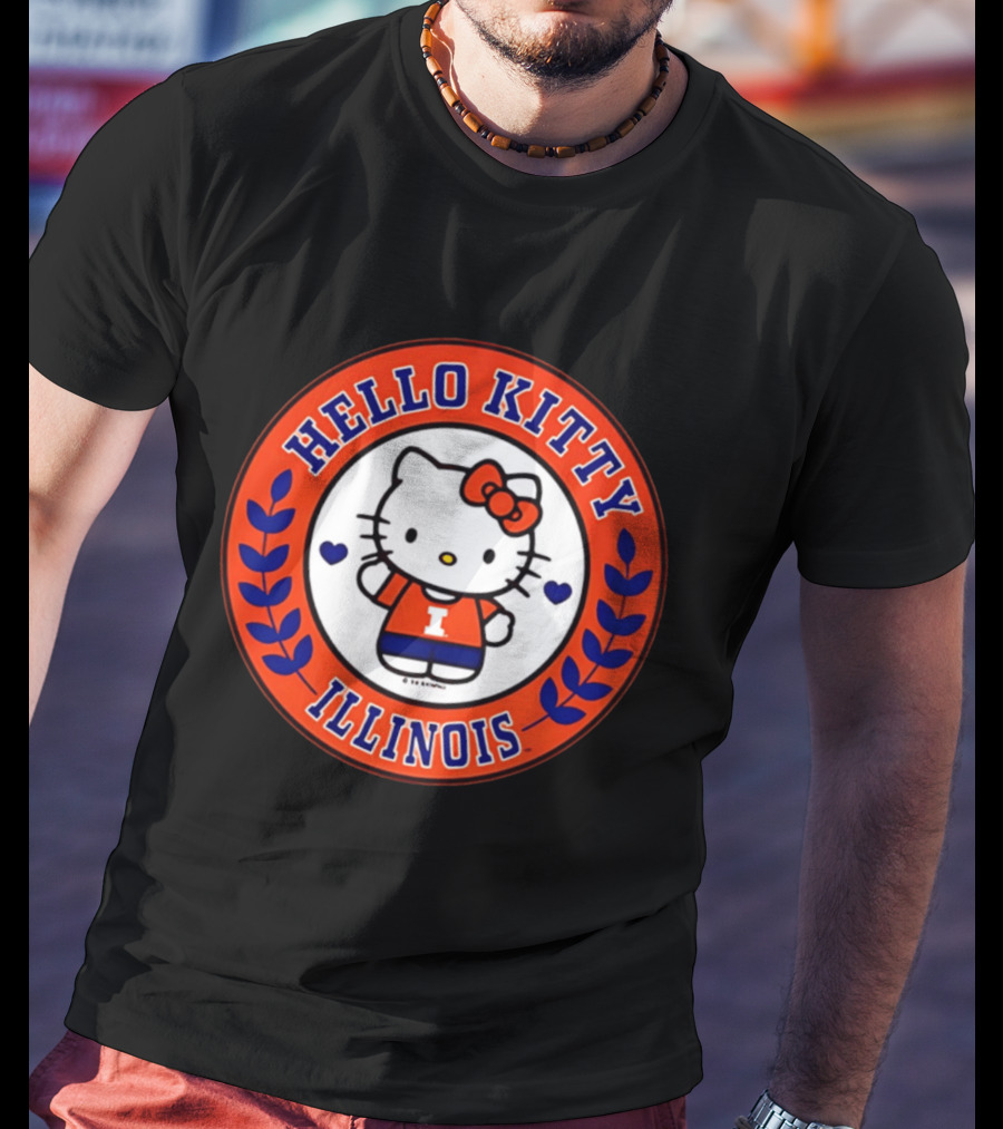Hello Kitty Illinois I Fighting Illini T-Shirt