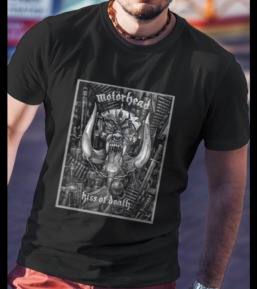 Motorhead Kiss Of Death Skull War T-Shirt