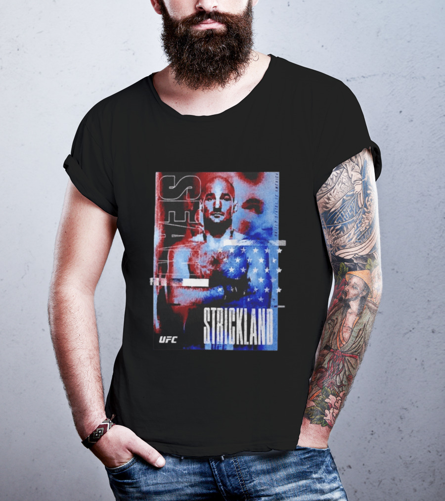 Sean Strickland UFC Fighter American Flag T-Shirt