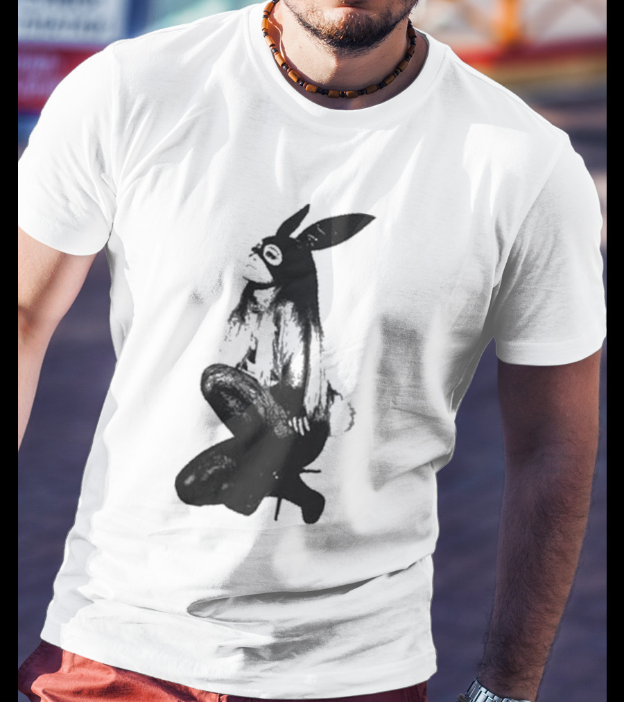 Ariana Grande Dangerous Woman 10 Crewneck Bunny Mask T-Shirt