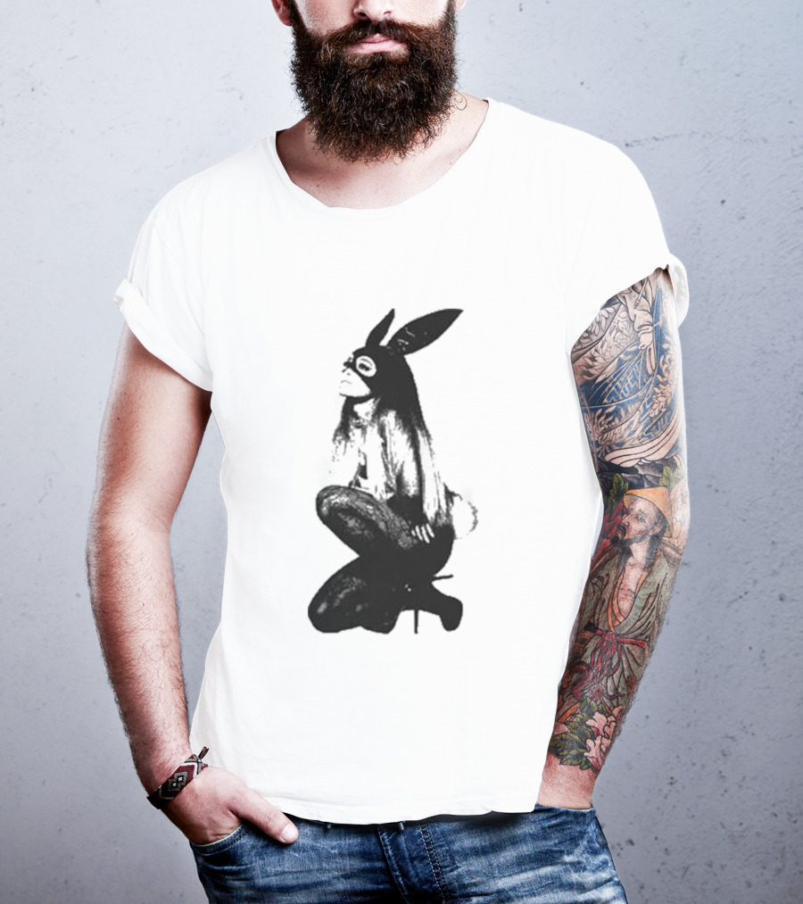 Ariana Grande Dangerous Woman 10 Crewneck Bunny Mask T-Shirt