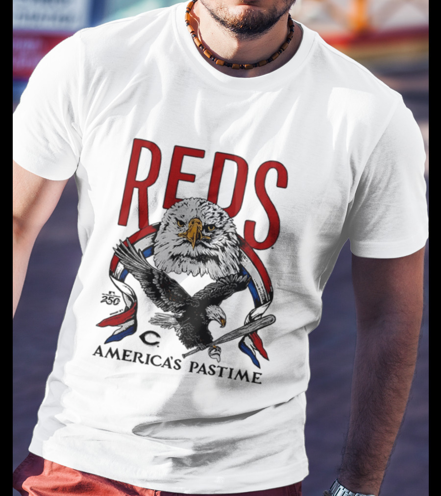 Cincinnati Reds Eagles 250th America's Pastime 2026 T-Shirt