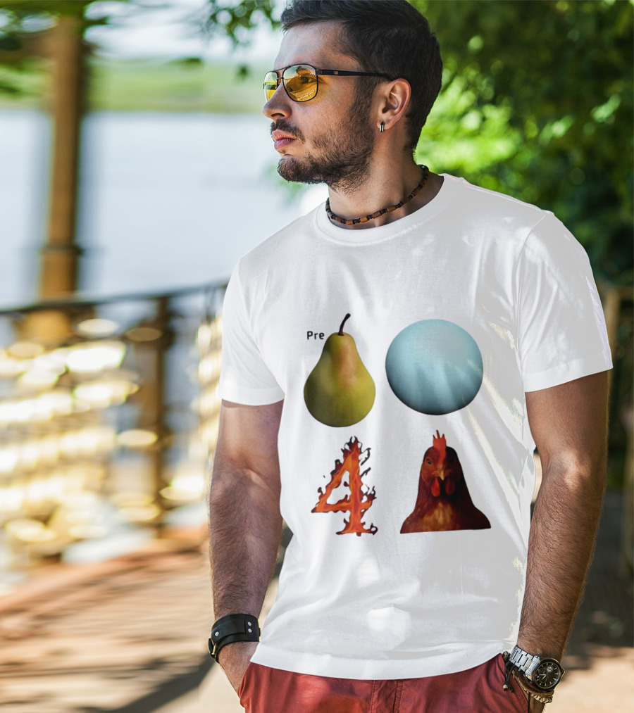 Prepare Pear Sphere Flame 4 Chicken T-Shirt