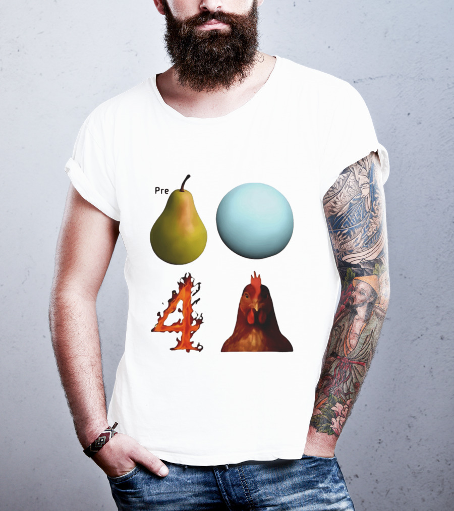 Prepare Pear Sphere Flame 4 Chicken T-Shirt