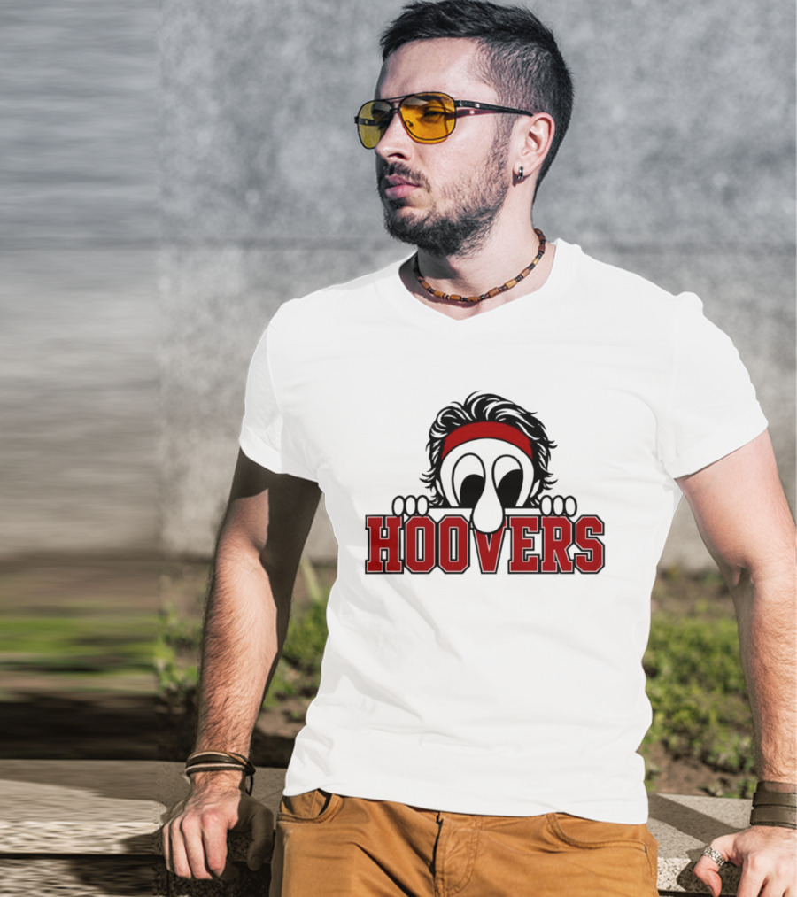 Hoovers Peeking Character With Red Headband T-Shirt
