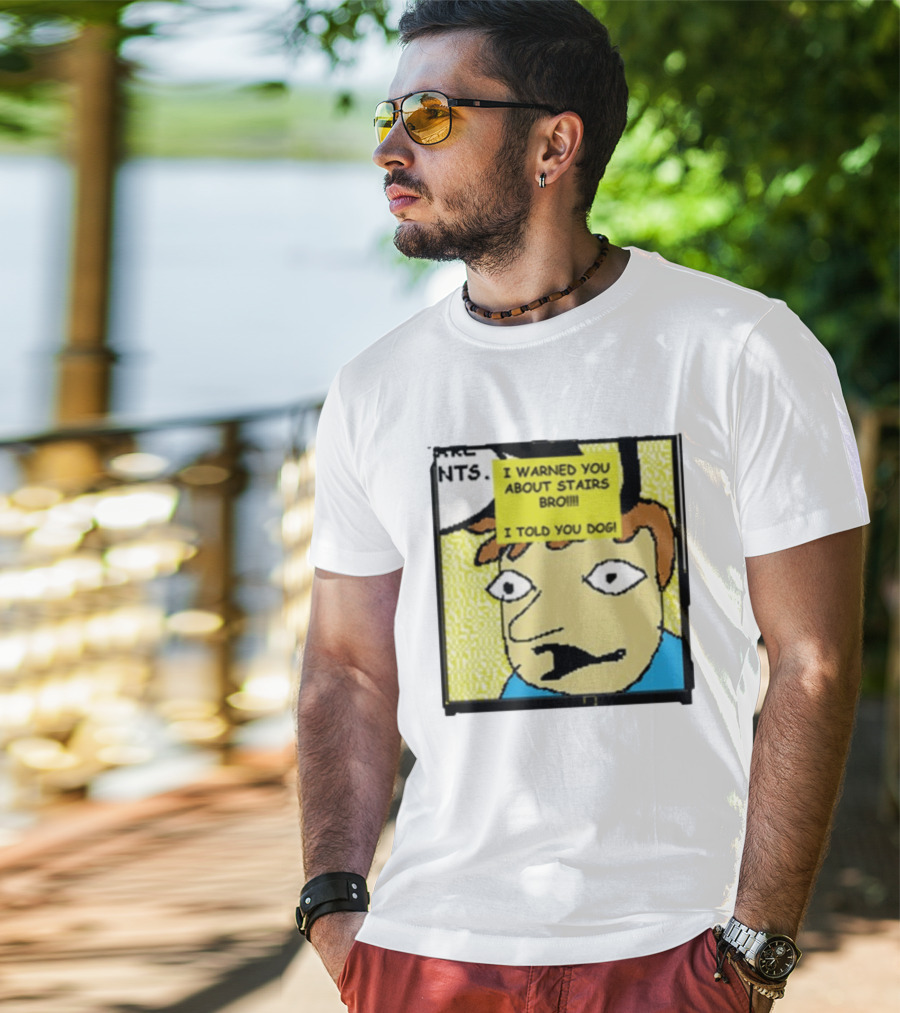 I Warned You About Stairs Bro I Told You Dog Meme Comic Panel T-Shirt