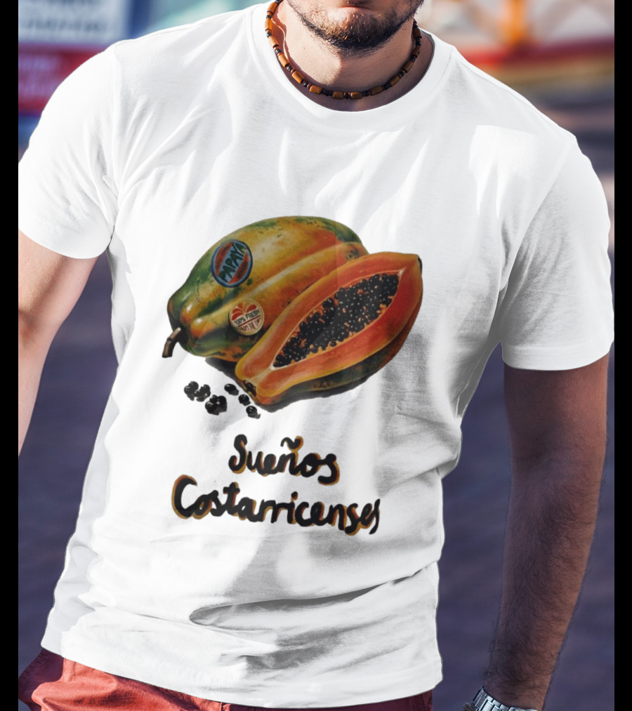 Sueños Costarricenses Papaya Pura Vida Tropical Fruit Dreams Costa Rican T-Shirt