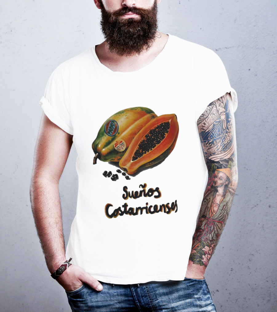Sueños Costarricenses Papaya Pura Vida Tropical Fruit Dreams Costa Rican T-Shirt