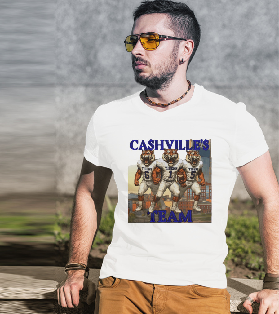 Cashville's Team Tennessee State Tigers Football Trio T-Shirt