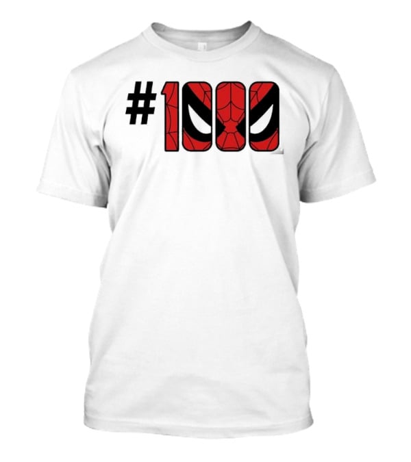 #1000 Spider Man Mask Red Web T-Shirt