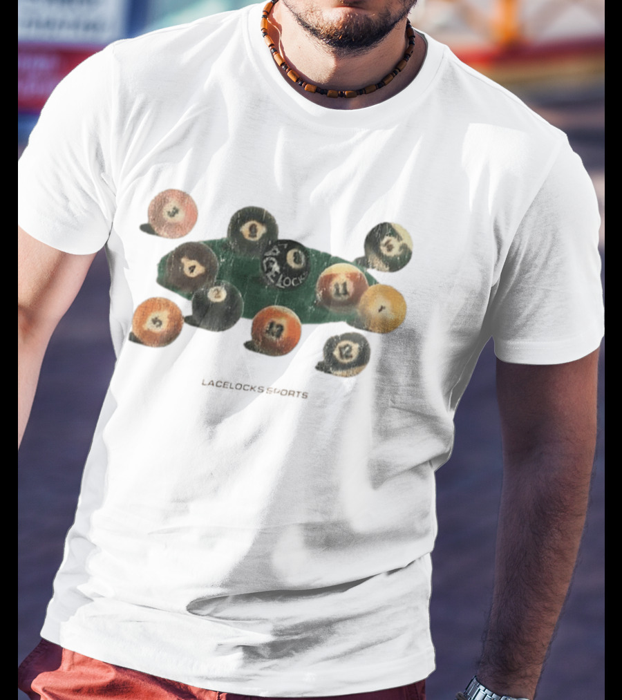 Lacelocks Sports Distressed Numbered Billiard Pool Balls T-Shirt