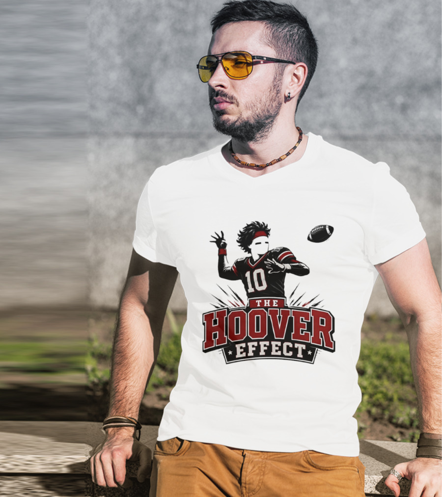 The Hoover Effect Football Player 10 Throwing Action T-Shirt