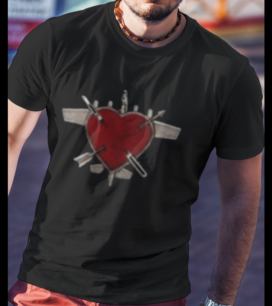 The Dresden Dolls Heartplane Red Heart With Arrows T-Shirt