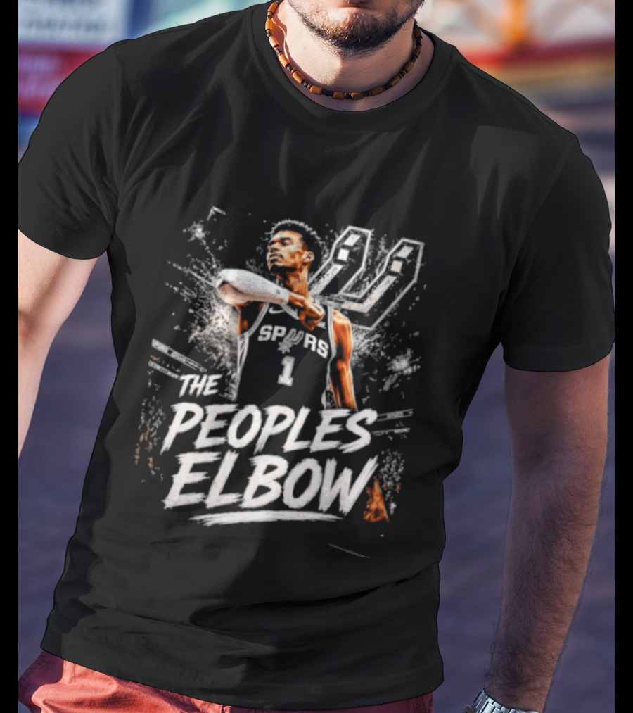 Victor Wembanyama Spurs 1 The Peoples Elbow T-Shirt