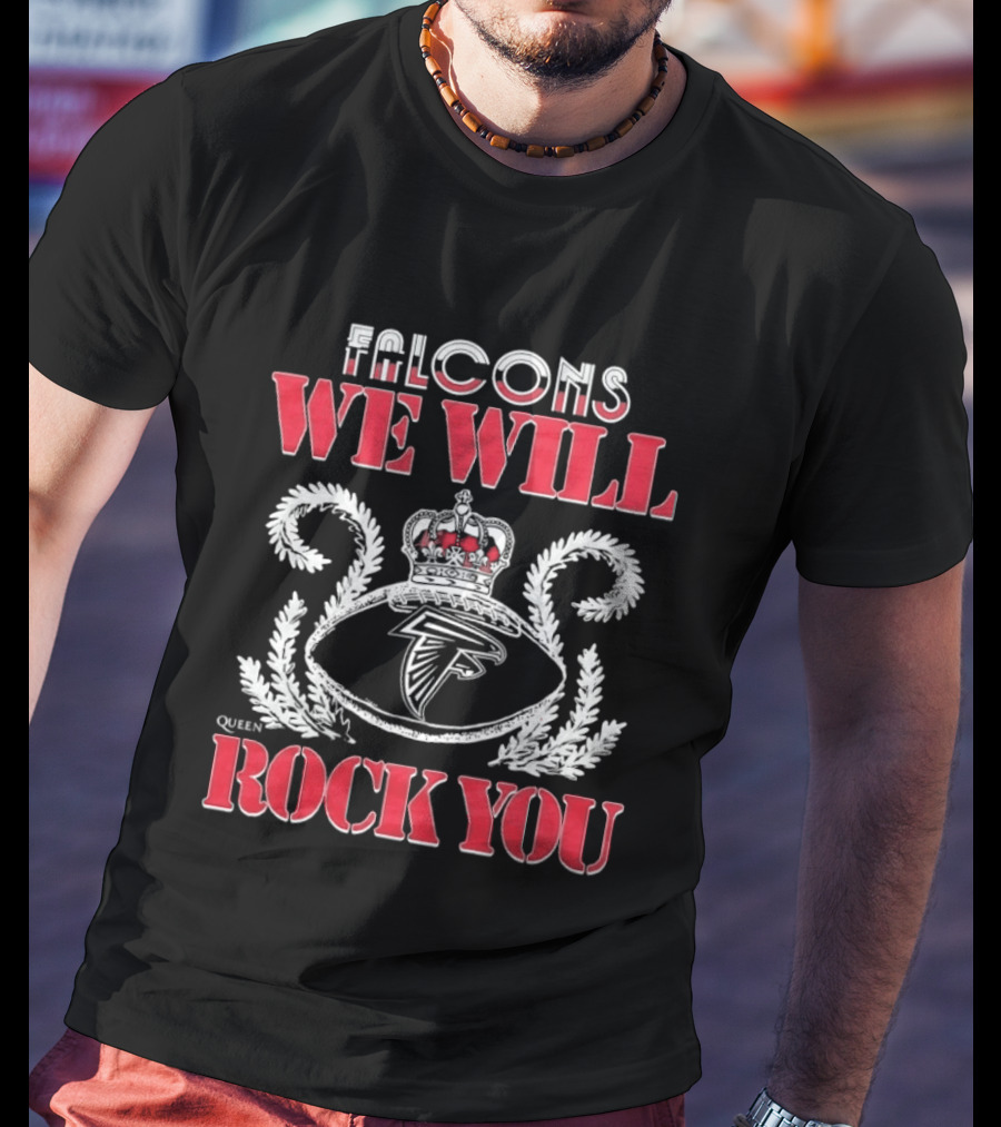 Atlanta Falcons Queen We Will Rock You Collaboration Fan T-Shirt
