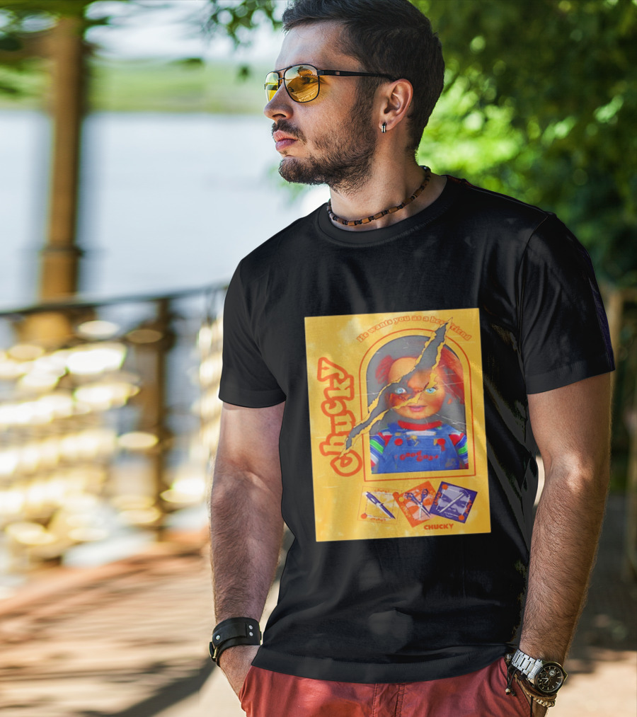 Chucky He Wants You As A Best Friend Good Guys Doll Box T-Shirt