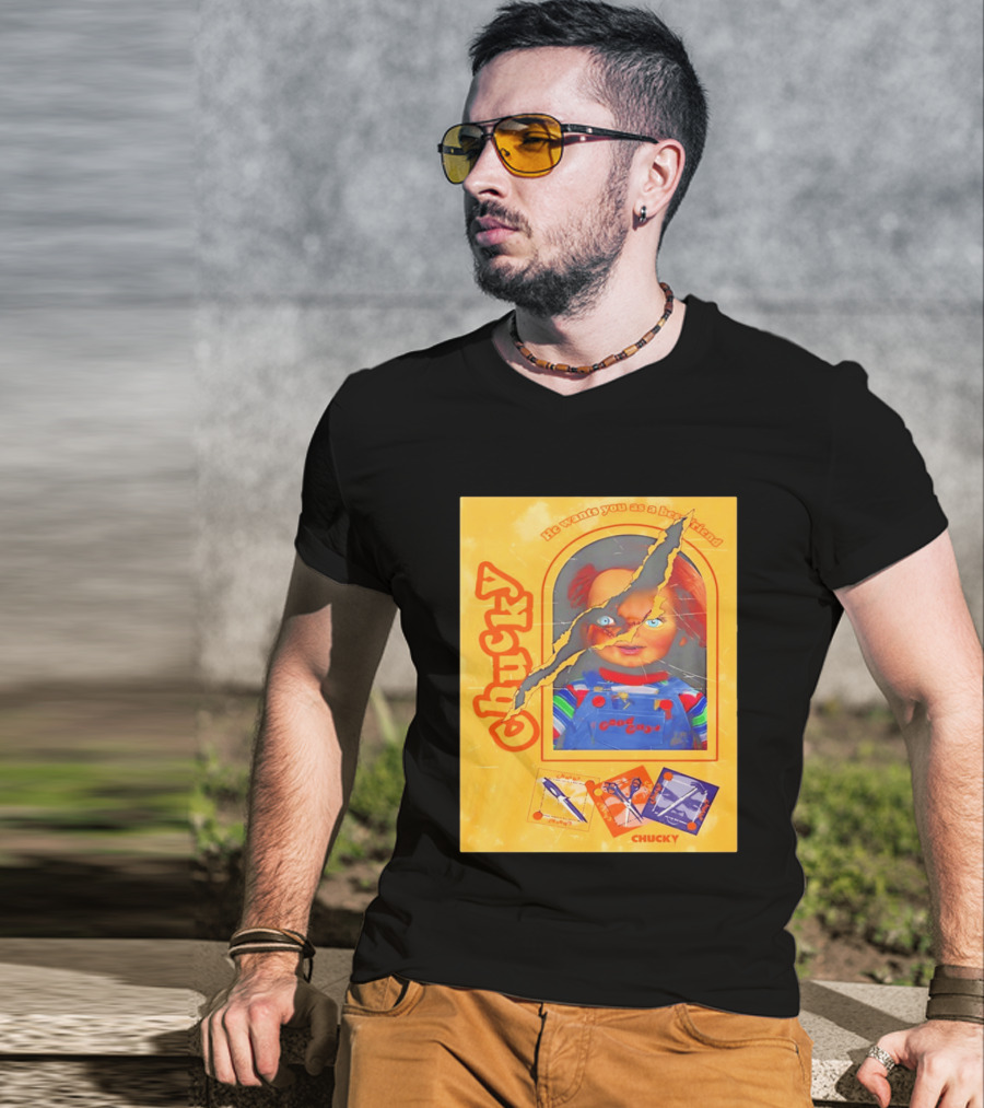 Chucky He Wants You As A Best Friend Good Guys Doll Box T-Shirt