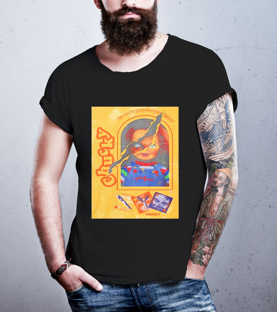 Chucky He Wants You As A Best Friend Good Guys Doll Box T-Shirt