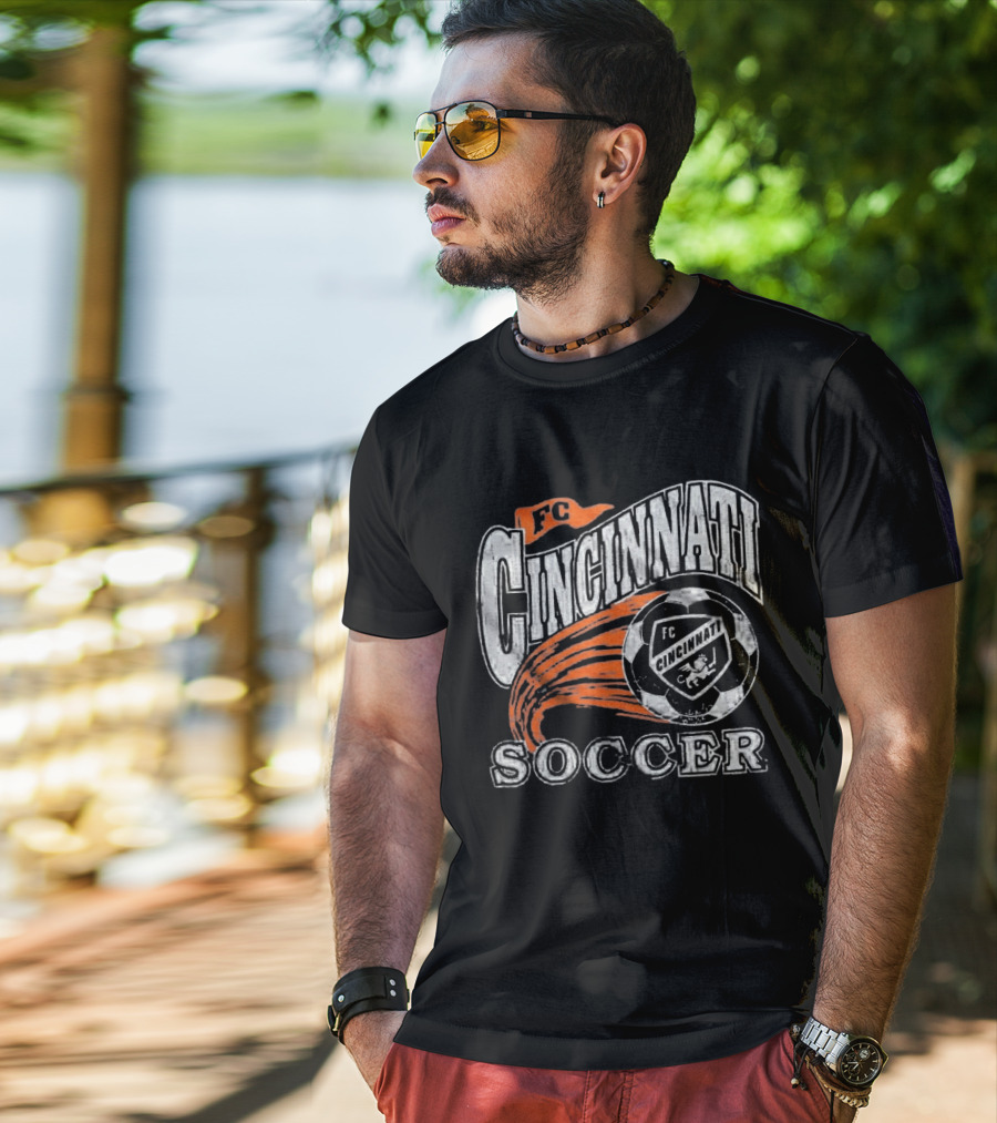 FC Cincinnati Soccer Emblem Ball Highlight T-Shirt