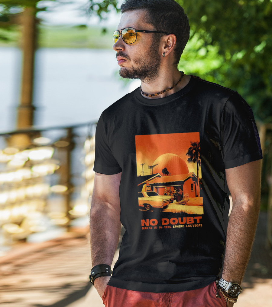 No Doubt May 13 15 16 2026 Sphere Las Vegas Vintage Car Retro Sunset T-Shirt