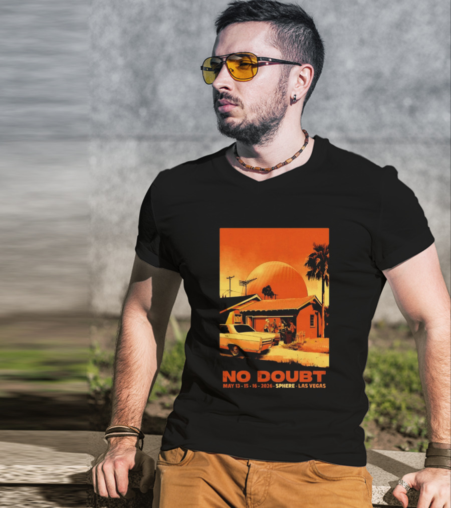 No Doubt May 13 15 16 2026 Sphere Las Vegas Vintage Car Retro Sunset T-Shirt