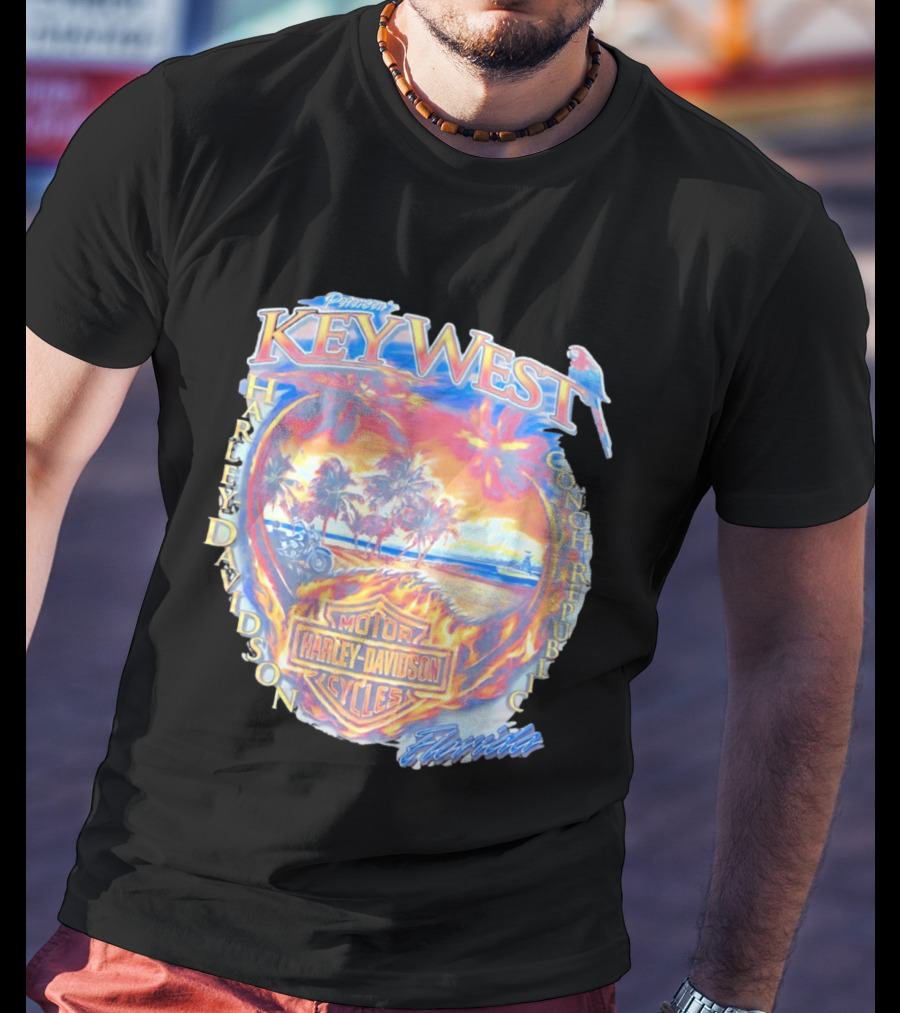 Peterson Key West Harley Davidson Conch Republic Motorcycles Florida T-Shirt
