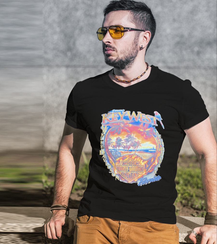 Peterson Key West Harley Davidson Conch Republic Motorcycles Florida T-Shirt