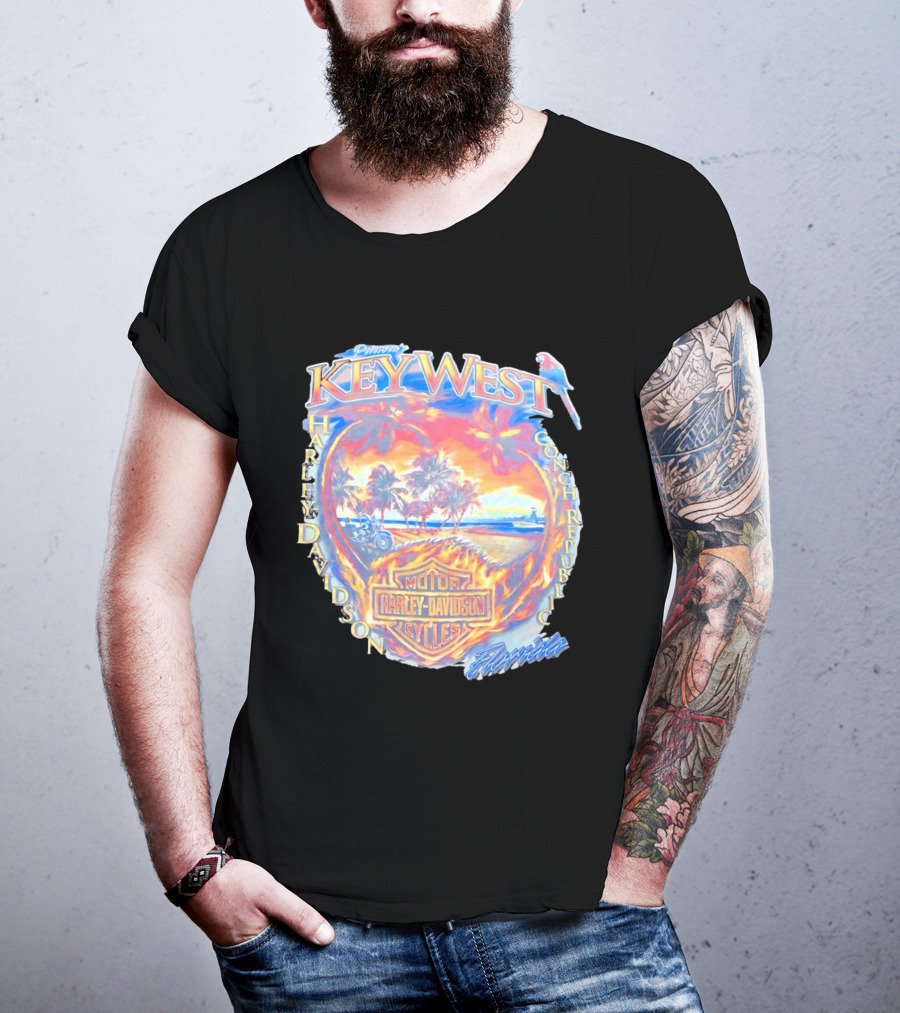 Peterson Key West Harley Davidson Conch Republic Motorcycles Florida T-Shirt
