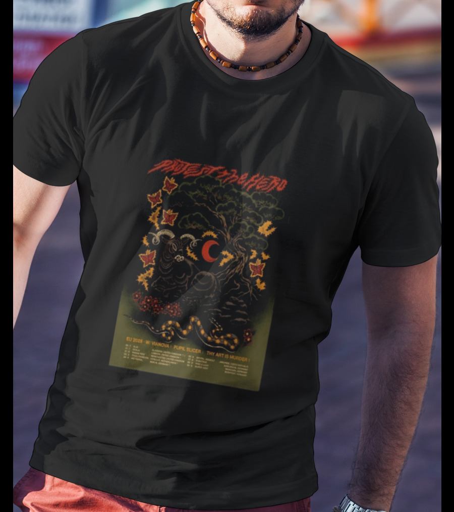 Protest The Hero EU 2026 Tour Vanaova Pupil Slicer Thy Art Is Murder Butterfly Tree Goat Snake T-Shirt