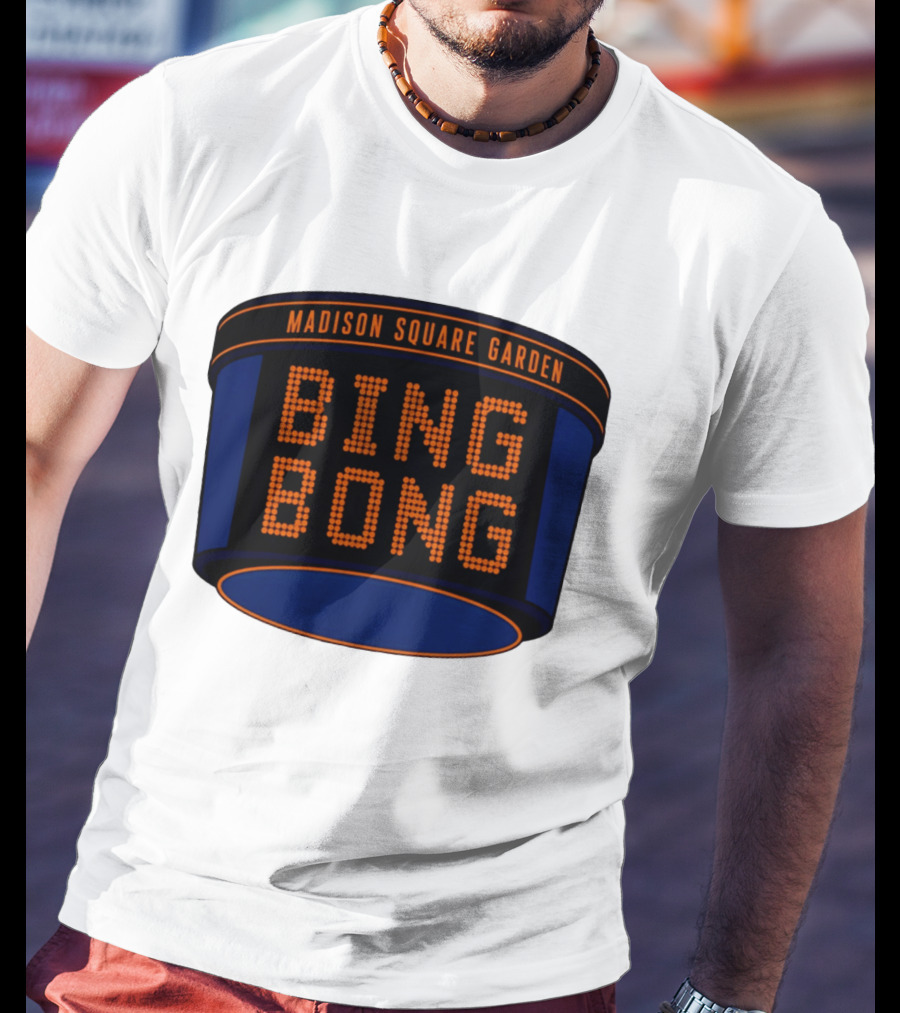 Bing Bong Madison Square Garden New York Knicks Basketball Phrase T-Shirt