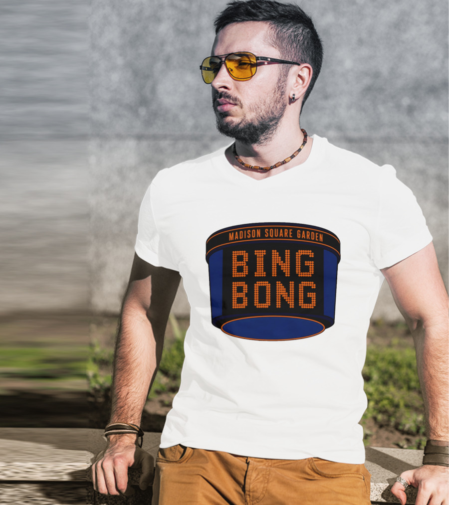 Bing Bong Madison Square Garden New York Knicks Basketball Phrase T-Shirt