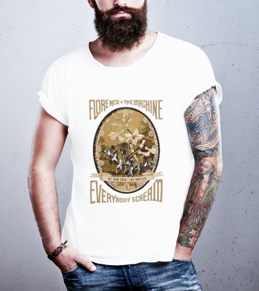 Florence + The Machine Everybody Scream US Tour 2026 Los Angeles T-Shirt