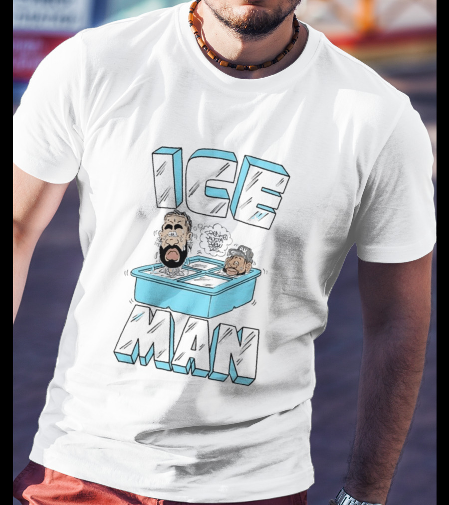 Freakorico Ice Man Cartoon Characters In Ice Cube Tray T-Shirt