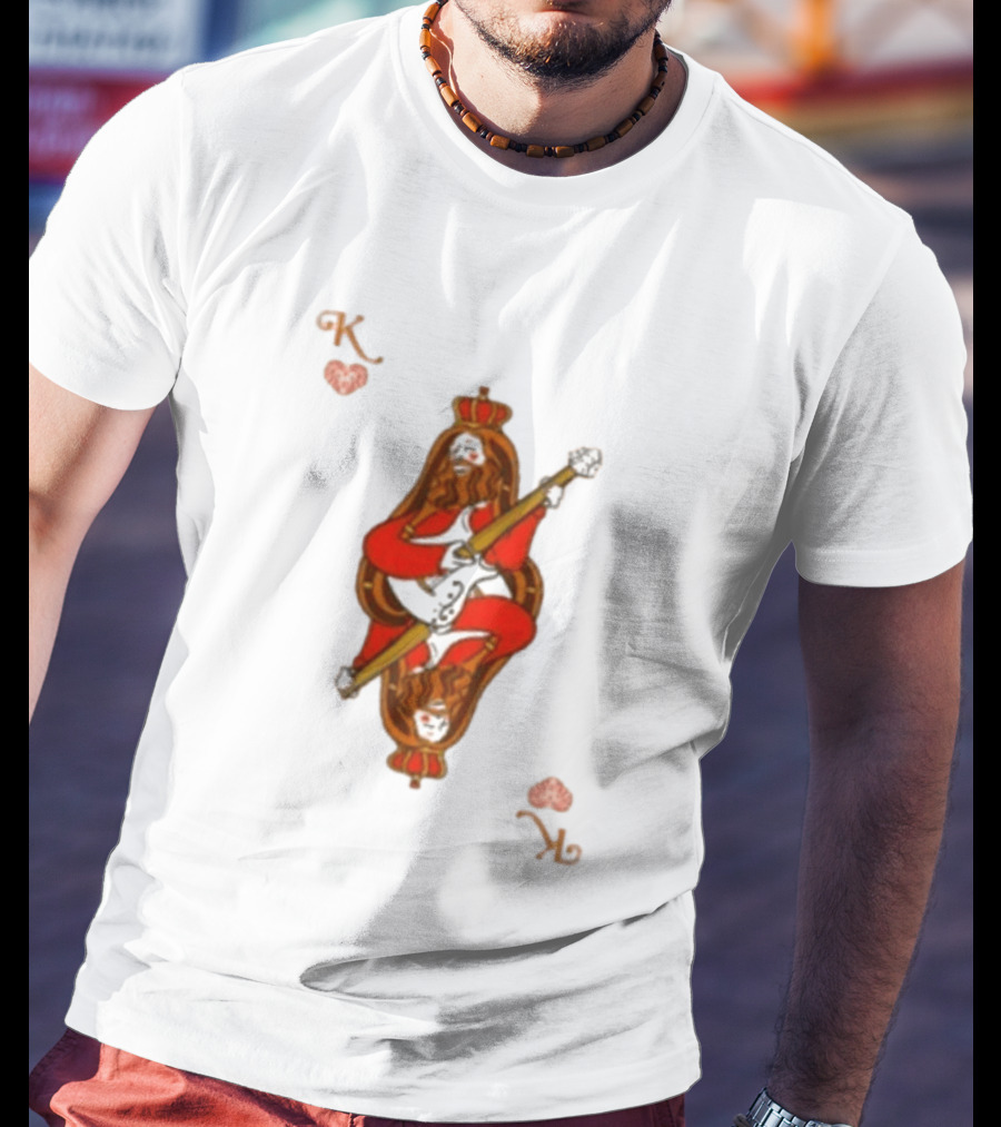 Mike Love King Of Hearts Cream Playing Guitar T-Shirt