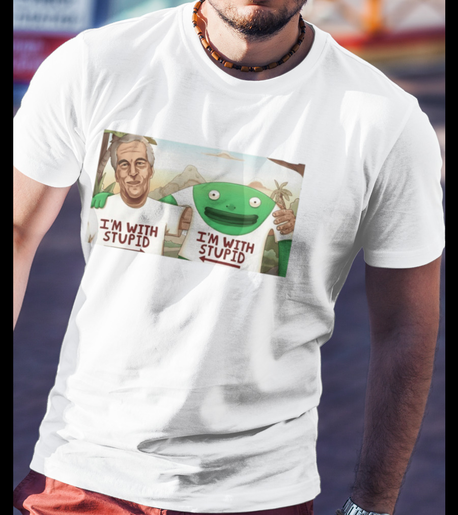 I'm With Stupid Frog Epstein Files T-Shirt