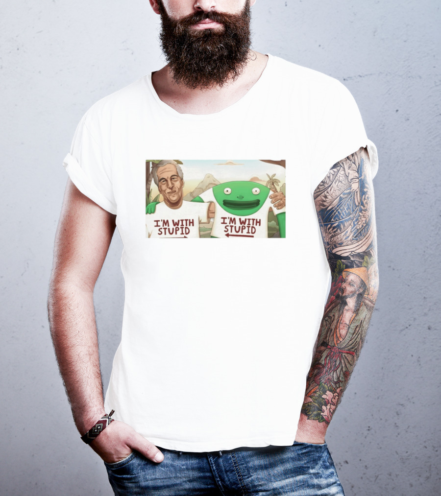 I'm With Stupid Frog Epstein Files T-Shirt