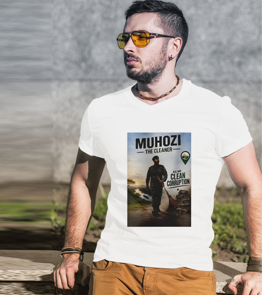 Muhozi The Cleaner As We Clean Corruption Theft Nepotism Unemployment Misuse Of Office T-Shirt