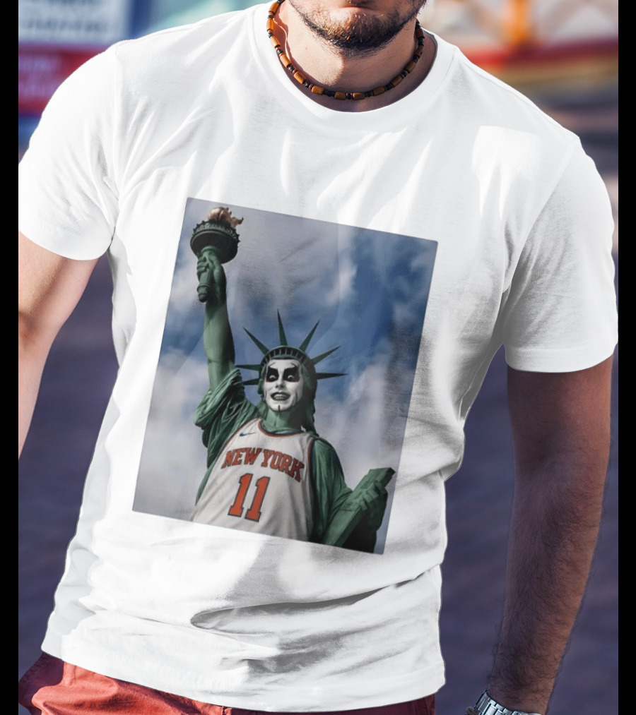New York 11 Statue Of Liberty Joker Mashup T-Shirt