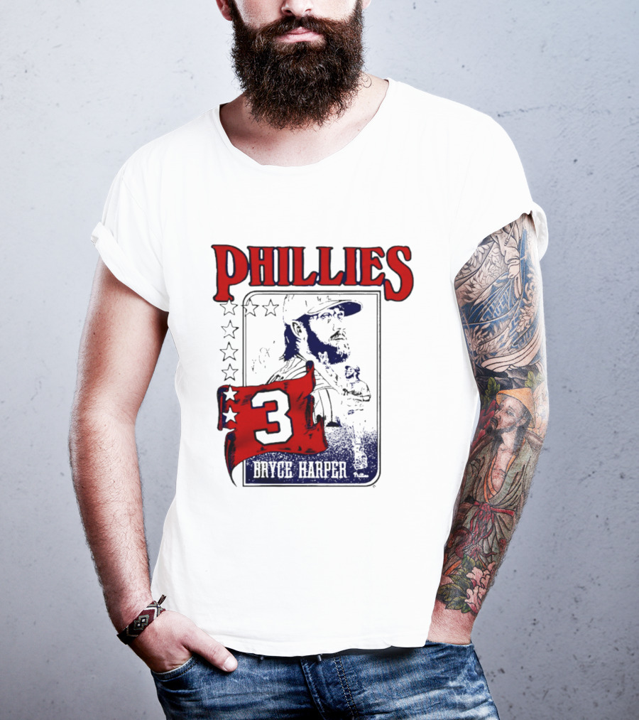 Phillies Bryce Harper 3 Star Player Philadelphia T-Shirt