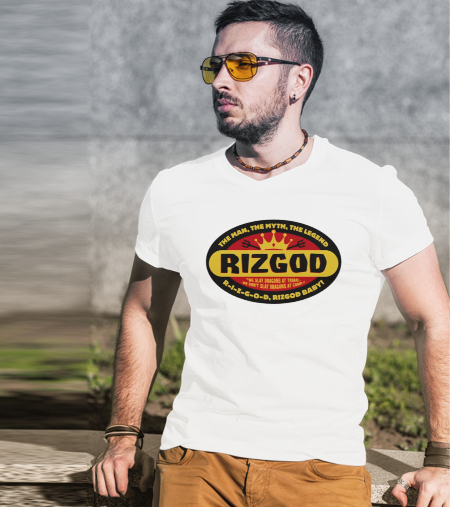 The Man The Myth The Legend Rizgod We Slay Dragons At Tribal T-Shirt